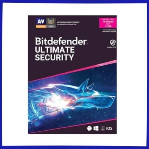 Bitdefender Ultimate Security (PC, Android, Mac, iOS) – 5 Devices, 1 Year | Global Activation Key