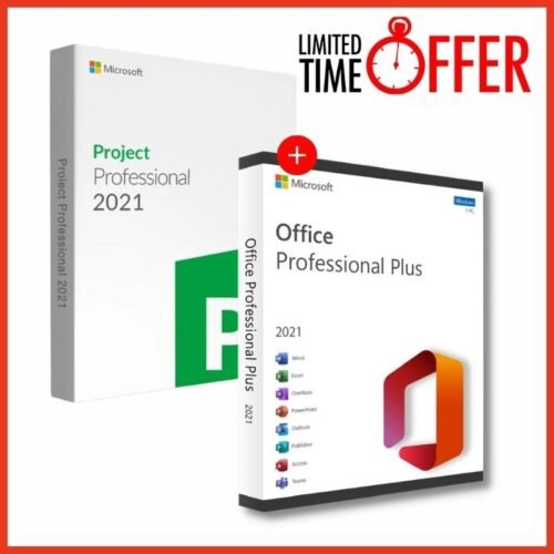 Microsoft Office 2021 + Project Professional 2021 – Lifetime Product Keys