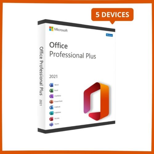 Microsoft Office 2021 Pro Plus – Windows – 5 Devices – Lifetime License